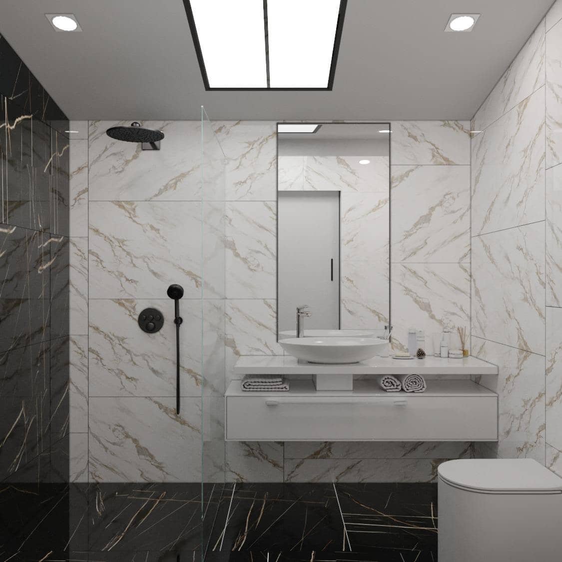 Mermer banyo — spa katının dokusu