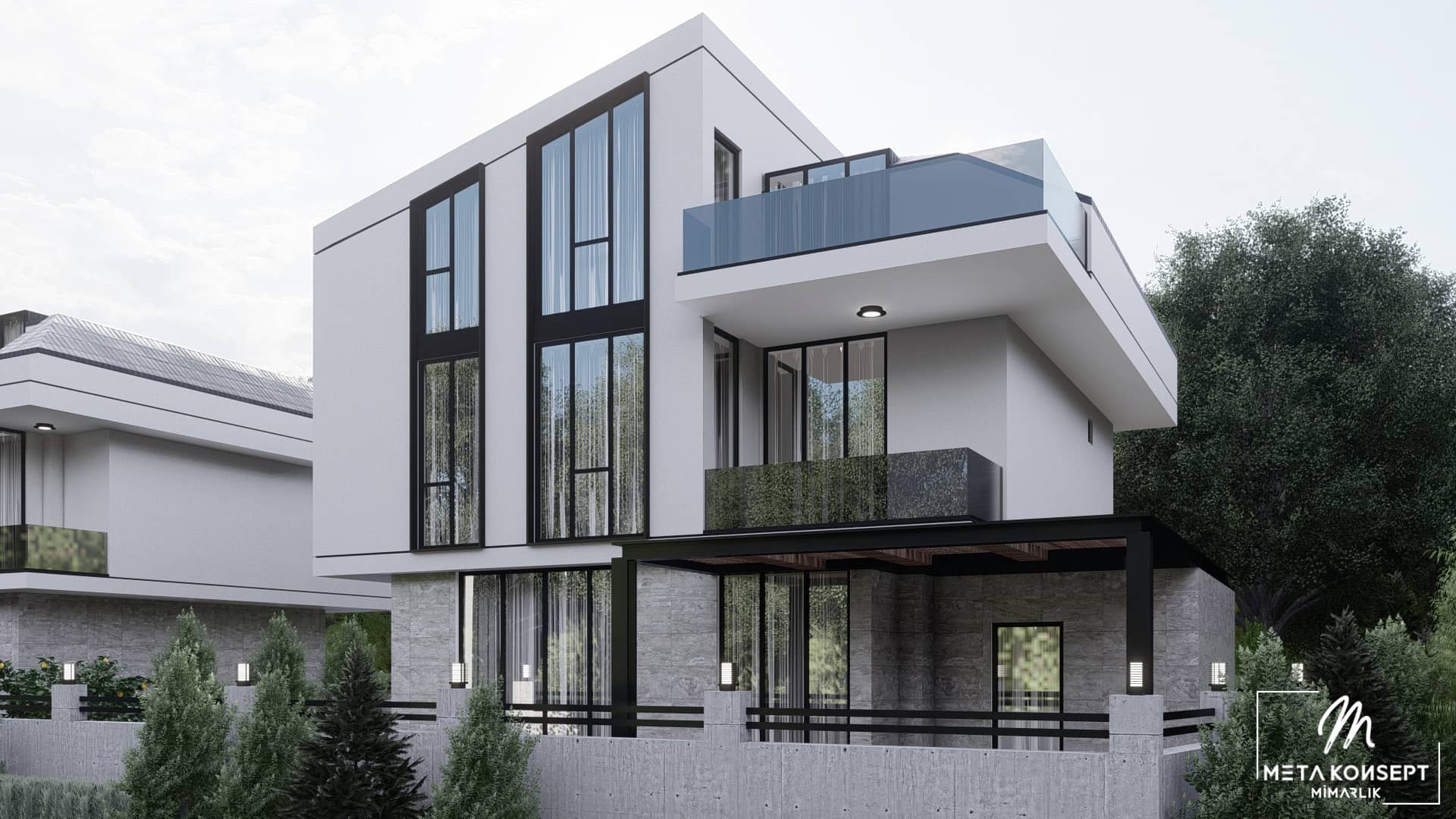 Villa bahçesi ve teras